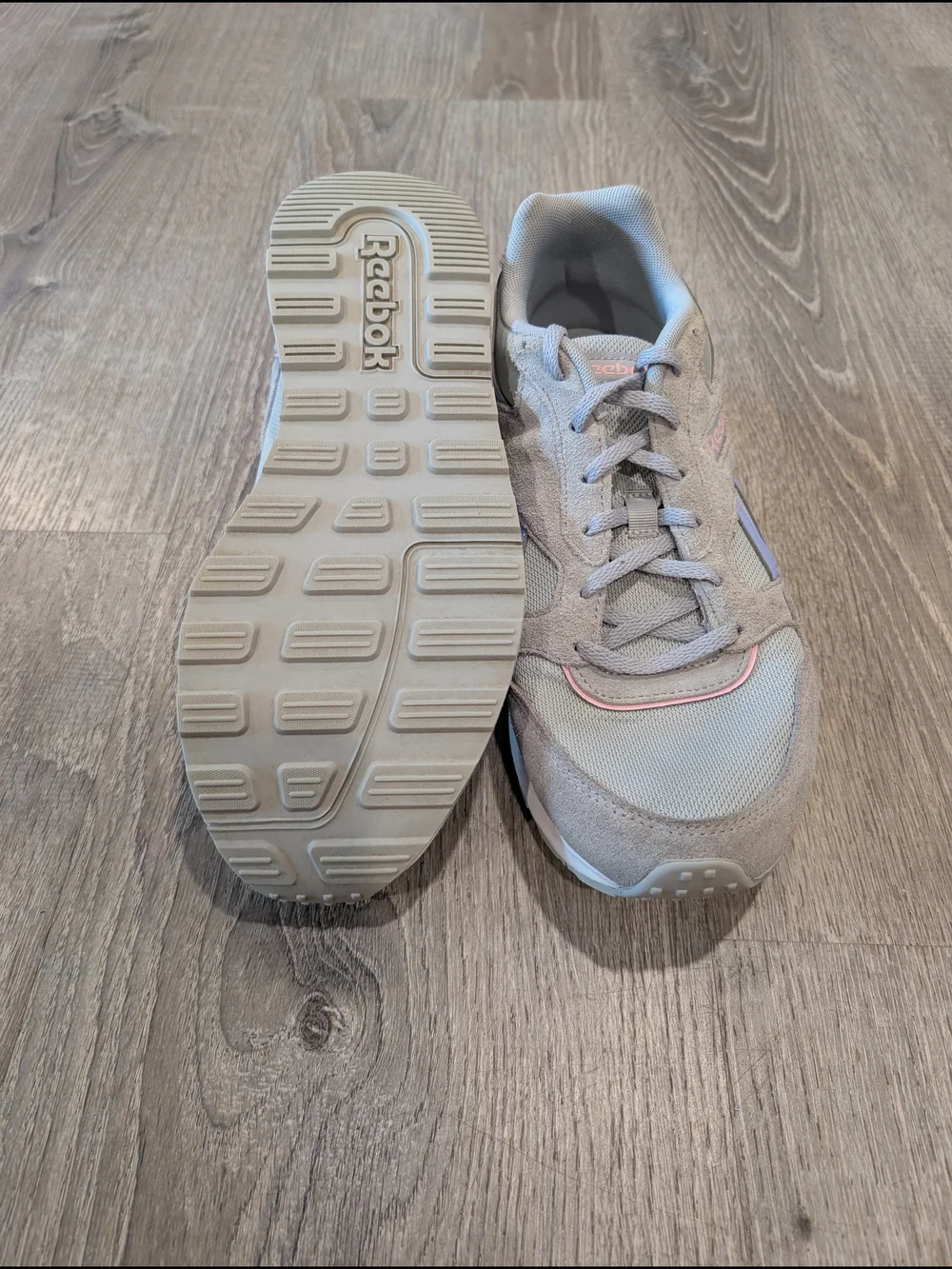 Reebok GL 1000 Grey Suede Pastel Pink Blue Retro Heritage Lifestyle Sneakers